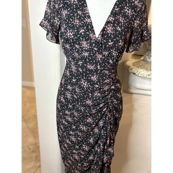 Pretty Little Thing V Neck Split Midi Dress Size 4 - Picture 7 of 10